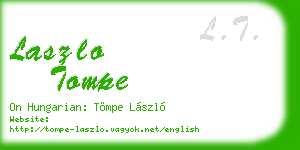 laszlo tompe business card